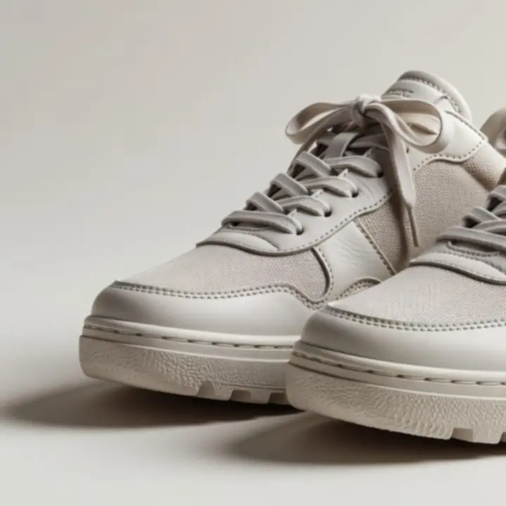 Zbliżenie casualowego buta w ujęciu studyjnym