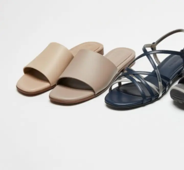 Różne style sandałów: klapki, paski, sportowe i eleganckie koturny